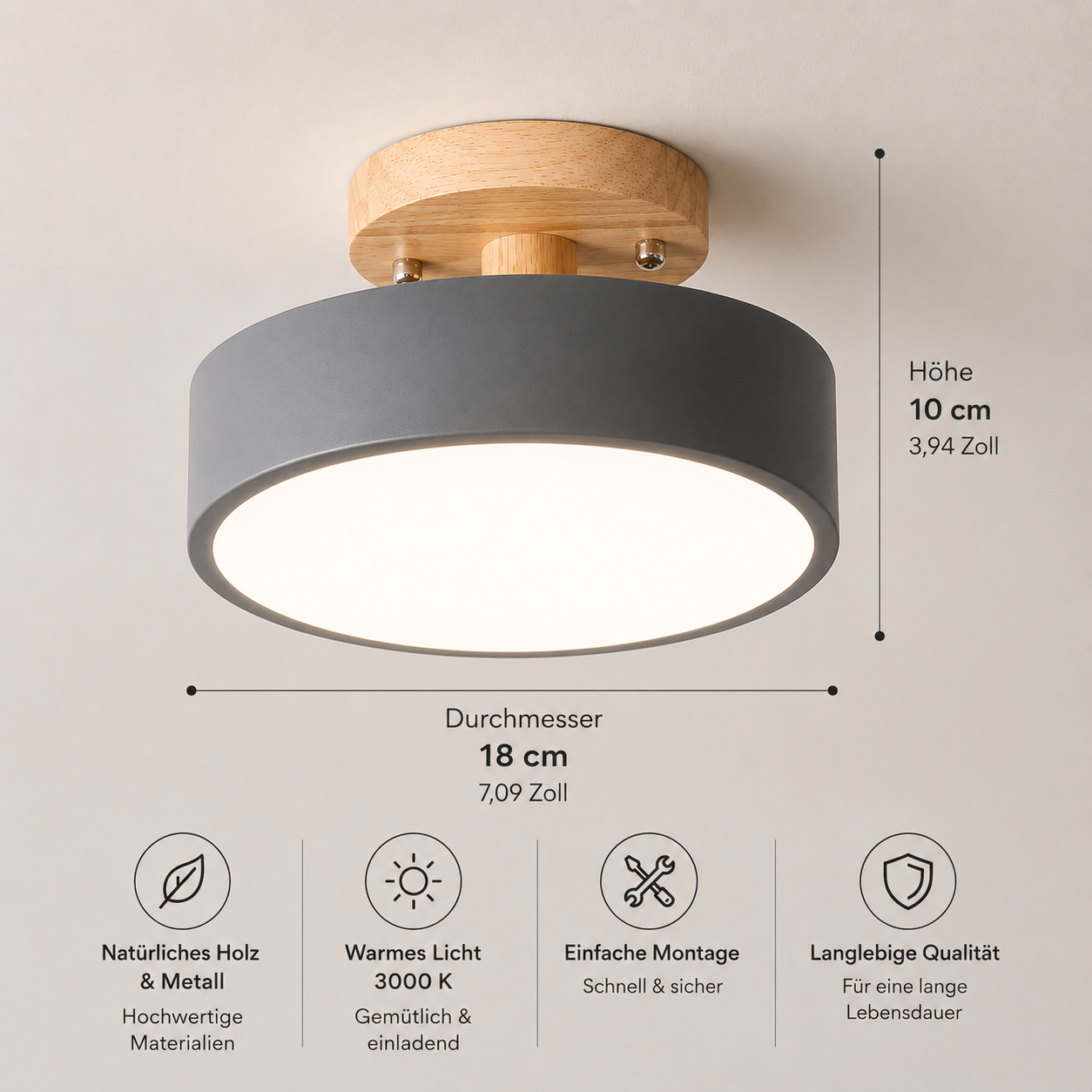 Moderne Runde LED Deckenleuchte