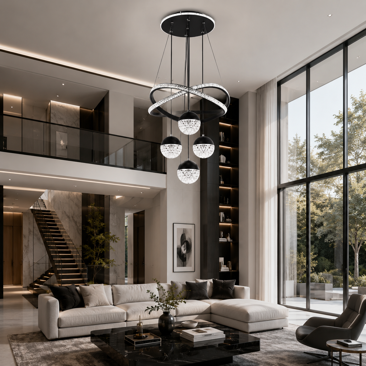 Luxus LED Kronleuchter - Mehrere Farbtemperaturen