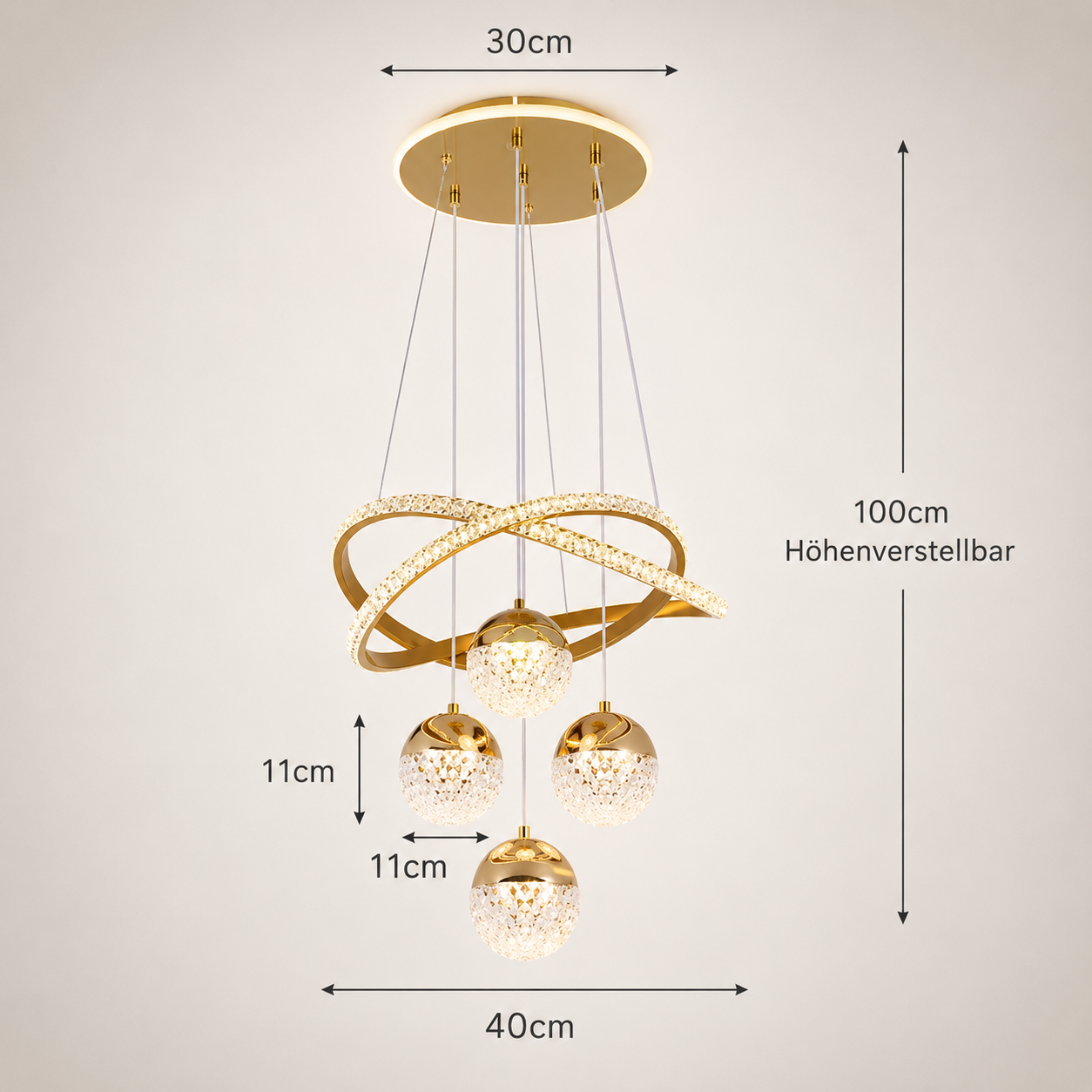 Luxus LED Kronleuchter - Mehrere Farbtemperaturen