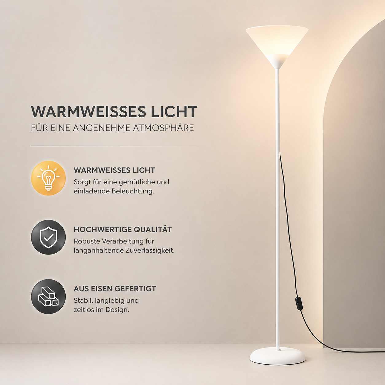 LED Warmweiße Stehlampe